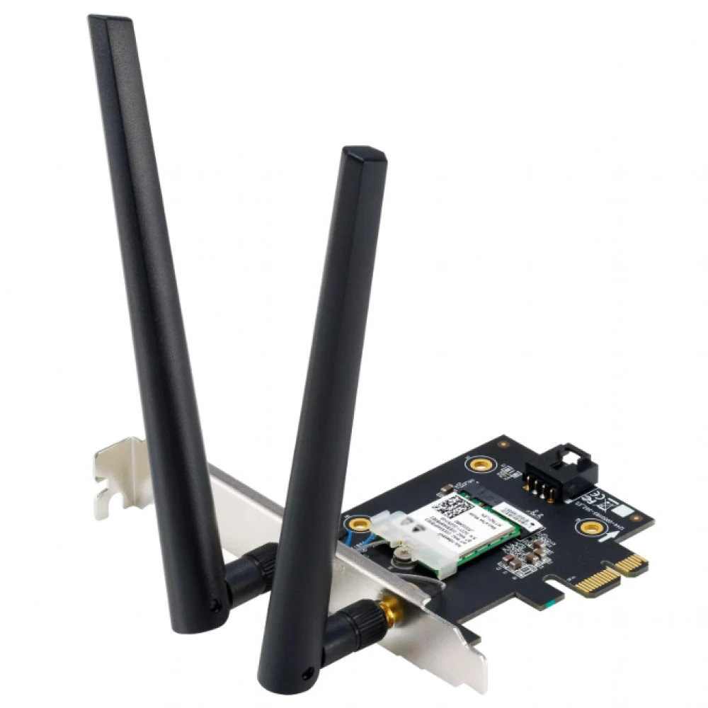 Сетевая карта Asus PCE-BE6500, 2882+2882+688 Мбит/с,802.11(be/a/b/g/n/ac/ax),2.4+5+6GHz,PCI Express