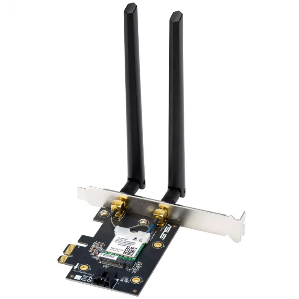 Сетевая карта Asus PCE-BE6500, 2882+2882+688 Мбит/с,802.11(be/a/b/g/n/ac/ax),2.4+5+6GHz,PCI Express — 3
