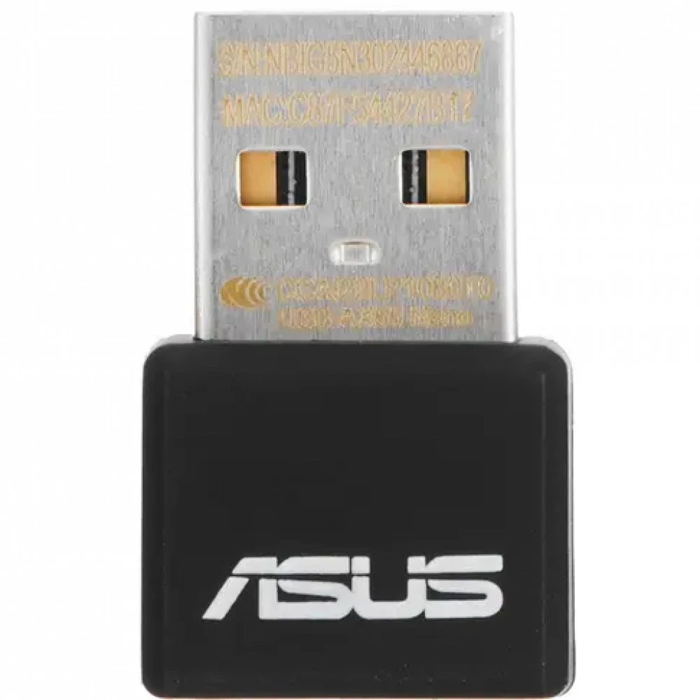 Сетевая карта Asus USB-AX55 Nano, 574+1201 Мбит/с, 802.11 (a/b/g/n/ac/ax), 2.4+5GHz. USB2.0 — 3