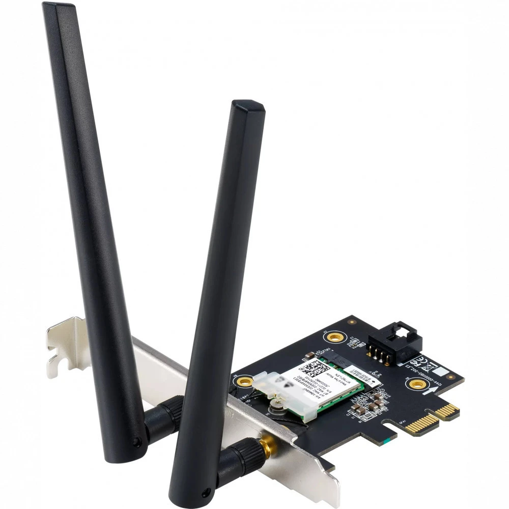Сетевая карта Asus Wireless PCE-AX1800, 802.11a/b/g/n/ac/ax, 574/1201 Мбит/с, 2.4GHz/5GHz, PCI-E x1