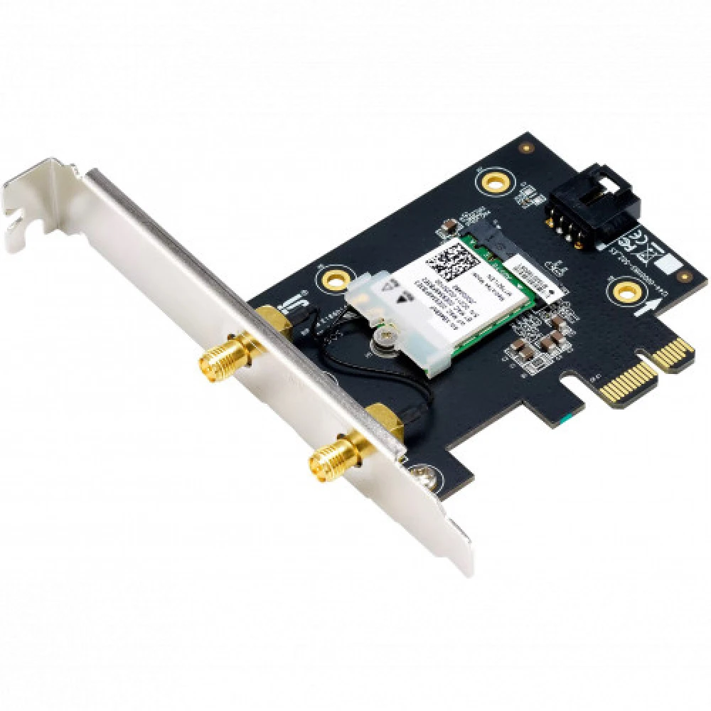 Сетевая карта Asus Wireless PCE-AX1800, 802.11a/b/g/n/ac/ax, 574/1201 Мбит/с, 2.4GHz/5GHz, PCI-E x1 — 2