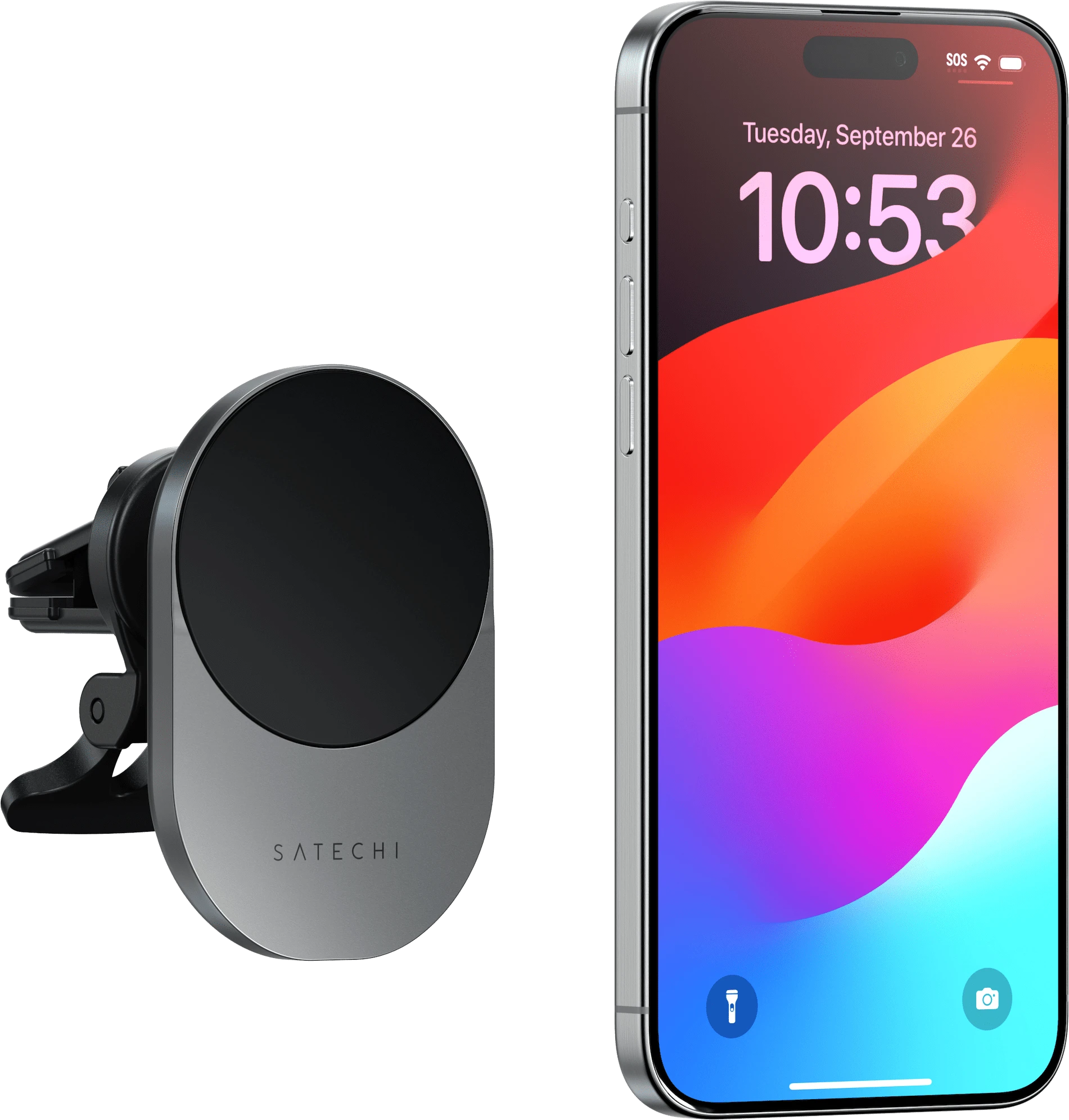 Автомобильное зарядное устройство SATECHI Qi2 Wireless Car Charger