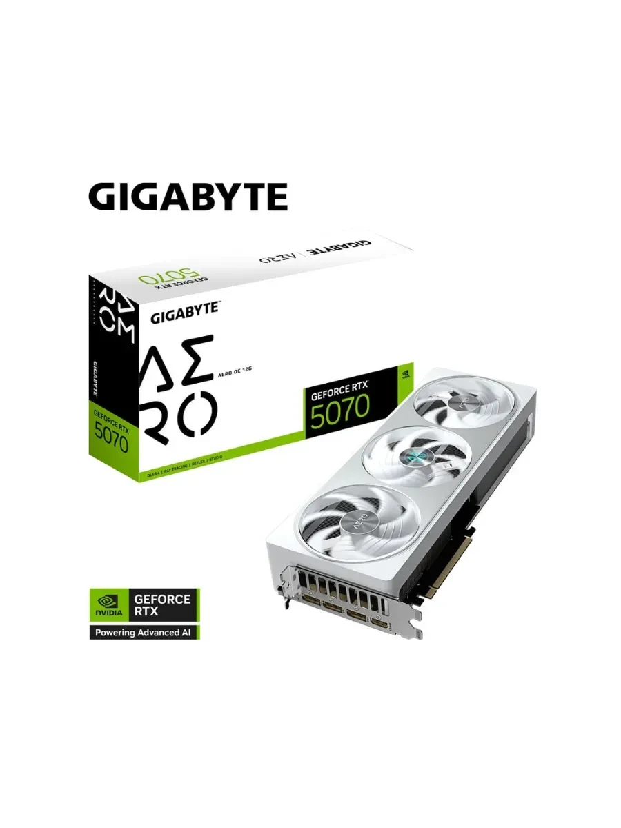Видеокарта Gigabyte RTX 5070 AERO OC, 12GB GDDR7 — 5