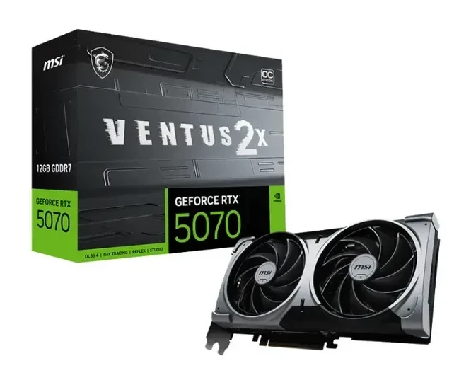 Видеокарта MSI GeForce RTX 5070 VENTUS 2X OC, 12GB