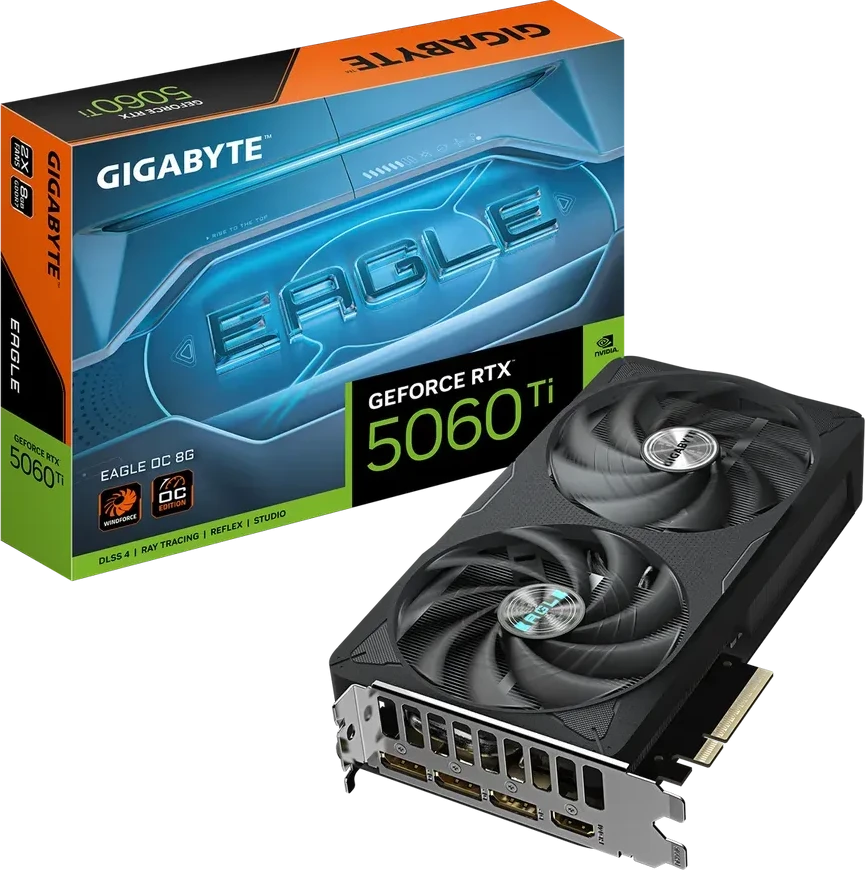 Видеокарта Gigabyte GeForce RTX 5060 Ti EAGLE OC, 8GB GDDR7 — 2