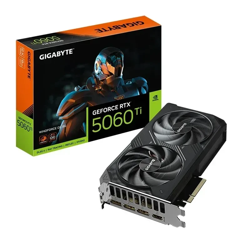 Видеокарта Gigabyte GeForce RTX 5060 Ti WINDFORCE OC, 8GB GDDR7 — 2