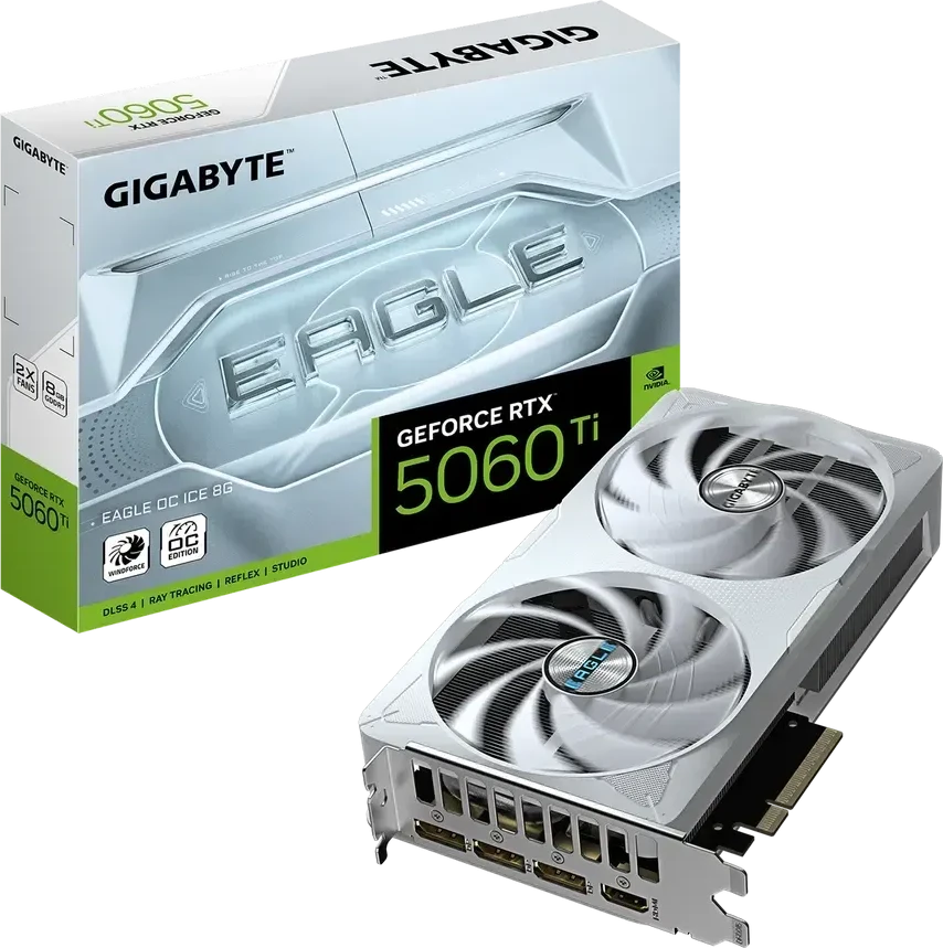 Видеокарта Gigabyte GeForce RTX 5060 Ti EAGLE OC ICE, 8GB GDDR7