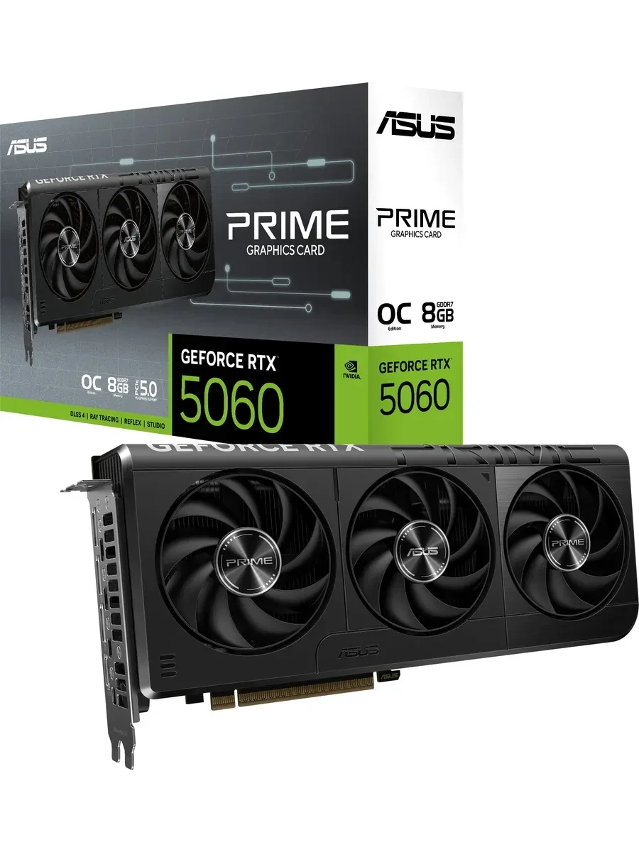 Видеокарта ASUS GeForce PRIME RTX 5060, 8GB GDDR7