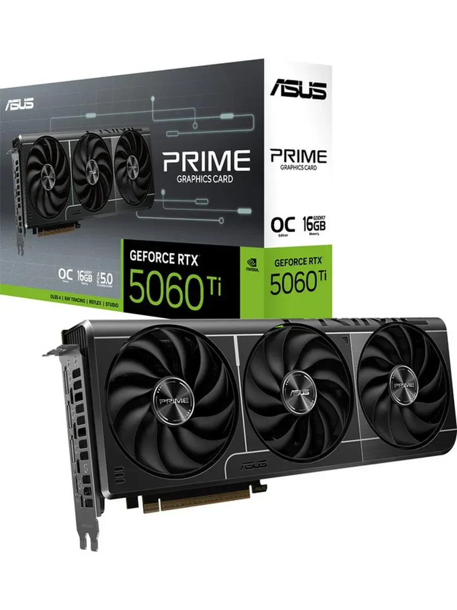 Видеокарта ASUS GeForce PRIME RTX 5060 Ti, 16GB GDDR7