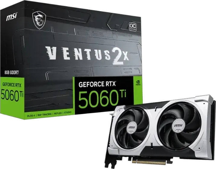Видеокарта MSI GeForce RTX 5060 Ti VENTUS 2X PLUS, 16GB GDDR7