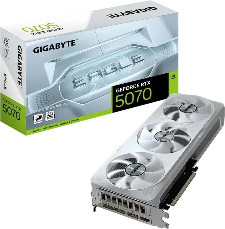 Видеокарта Gigabyte RTX 5070 EAGLE OC ICE SFF, 12GB GDDR7 — 2