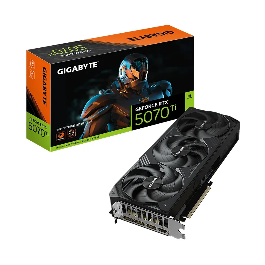 Видеокарта Gigabyte RTX 5070Ti Windforce OC, 16GB — 3