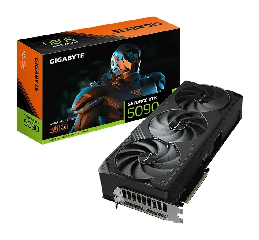 Видеокарта Gigabyte GeForce RTX5090 WINDFORCE OC, 32GB GDDR7