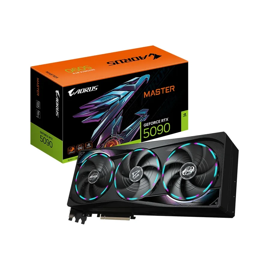 Видеокарта Gigabyte GeForce RTX5090 AORUS MASTER, 32GB GDDR7