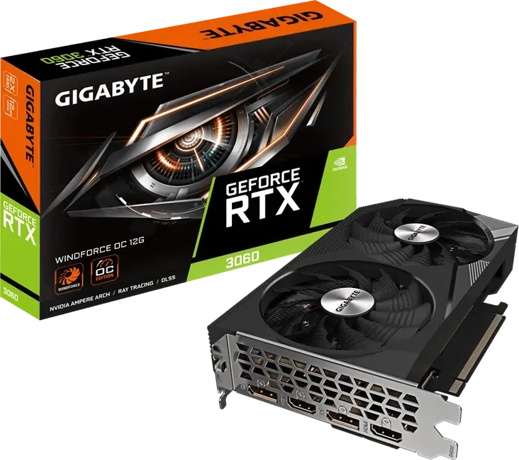 Видеокарта Gigabyte GV-N3060WF2OC 12GB GDDR6