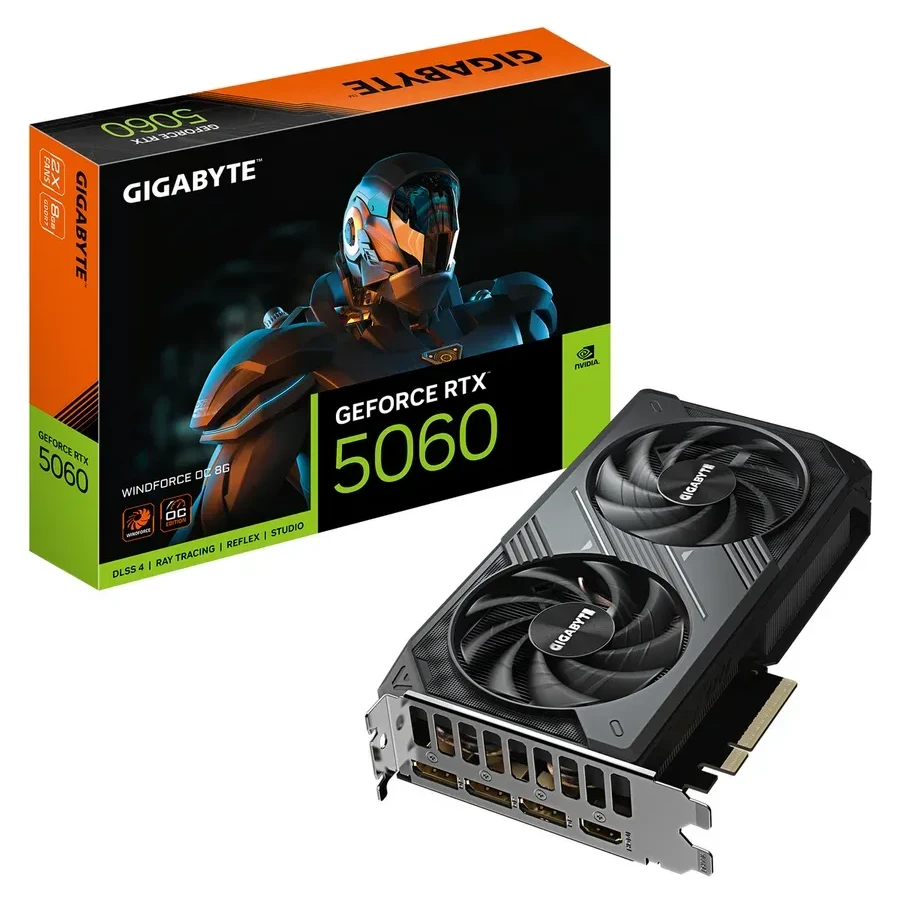 Видеокарта Gigabyte RTX5060 WINDFORCE OC, 8GB GDDR7 — 2