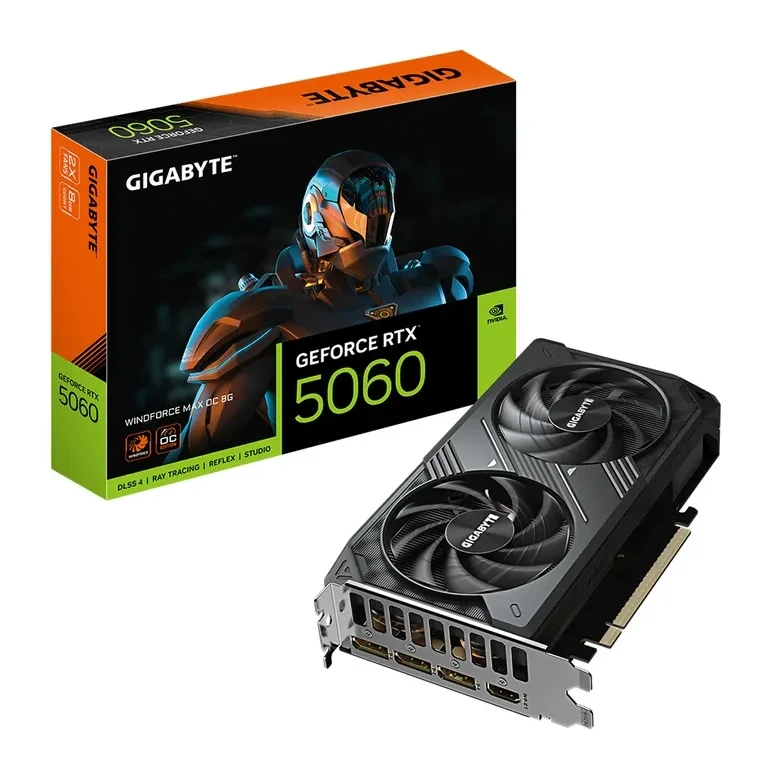 Видеокарта Gigabyte RTX5060 WINDFORCE MAX OC, 8GB GDDR7, 128bit