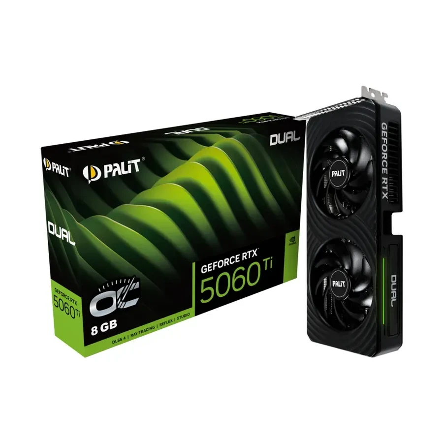 Видеокарта PALIT RTX5060Ti DUAL OC, 8GB GDDR7, 128bit, 3-DP, HDMI — 2