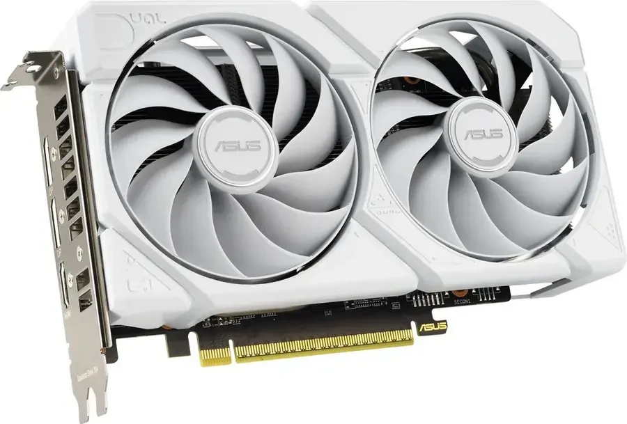Видеокарта ASUS RX 9060 XT DUAL, 16GB GDDR6, белая — 2