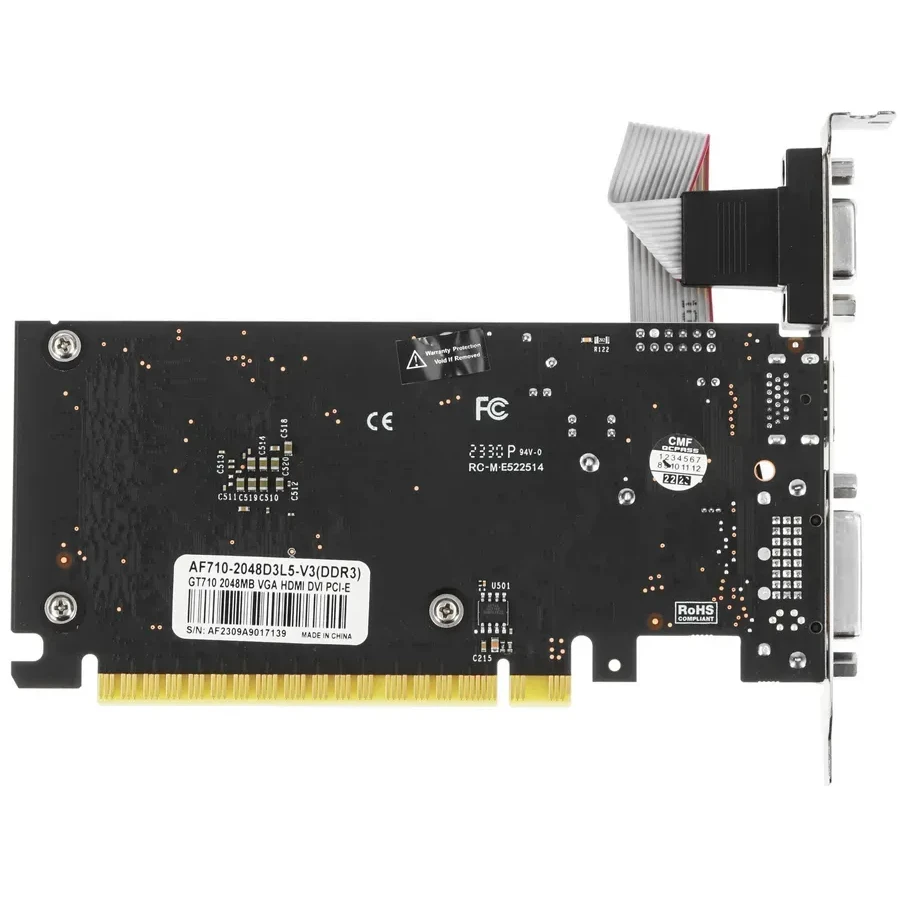 Видеокарта Afox GT 710, 2GB GDDR3, VGA/DVI/HDMI — 4