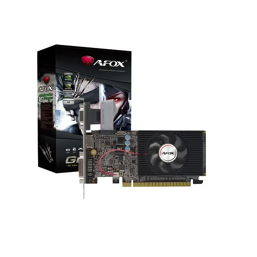 Видеокарта AFOX GT610 2GB DDR3, 64bit, HDMI, DVI, VGA — 2