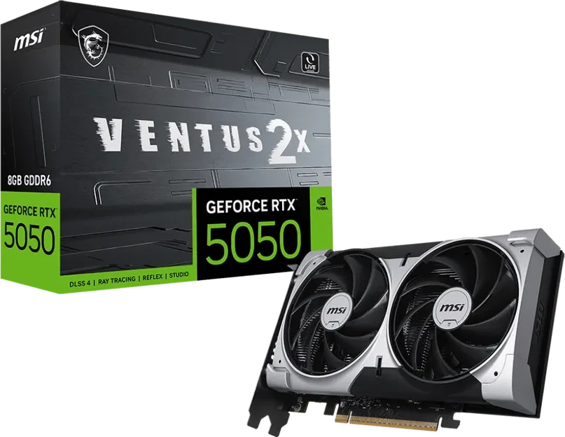 Видеокарта MSI GeForce RTX 5050 VENTUS 2X, 8GB GDDR6