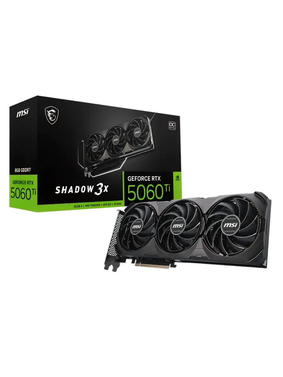 Видеокарта MSI GeForce RTX 5060 Ti 8GB GDDR7 SHADOW