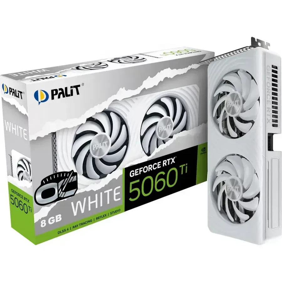 Видеокарта PALIT GeForce RTX5060Ti WHITE OC, 8GB GDDR7
