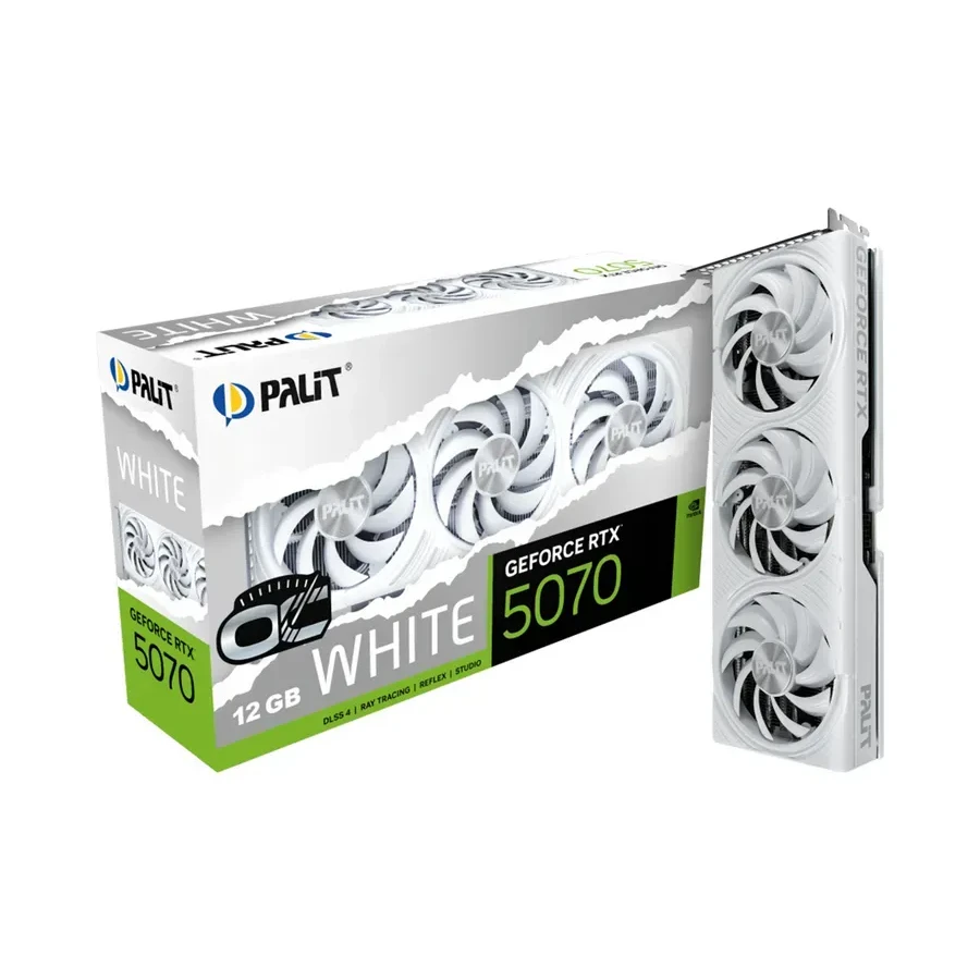 Видеокарта PALIT RTX5070 WHITE OC, 12GB GDDR7, 192bit — 4