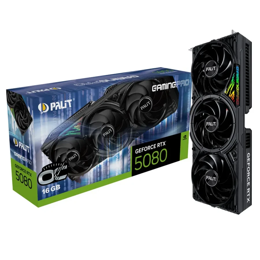 Видеокарта PALIT RTX 5080 GAMING PRO OC, 16GB GDDR7 — 2