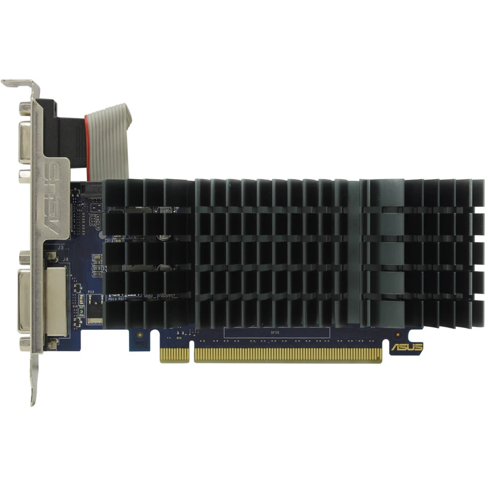 Видеокарта ASUS GeForce GT730 2Gb 64bit GDDR5 902/1605 DVI HDMI HDCP PCI-E GT730-SL-2GD5-BRK