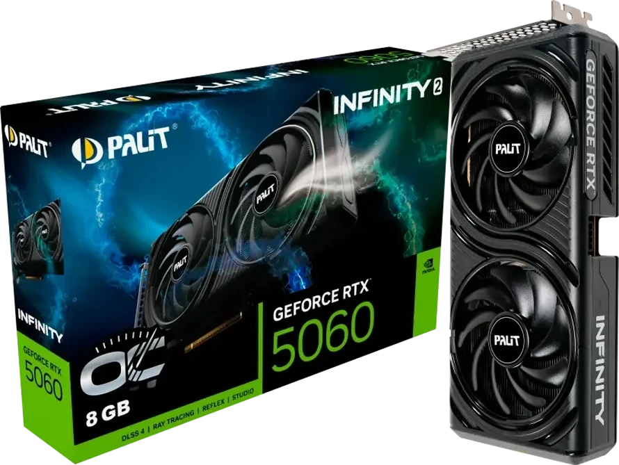 Видеокарта PALIT RTX5060 INFINITY 2 OC, 8GB GDDR7, 128bit — 2
