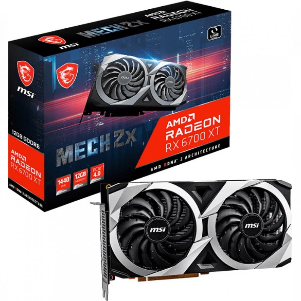 Видеокарта PCI-E 12Gb MSI RX 6700 XT Mech 2X, Radeon RX 6700XT — 5