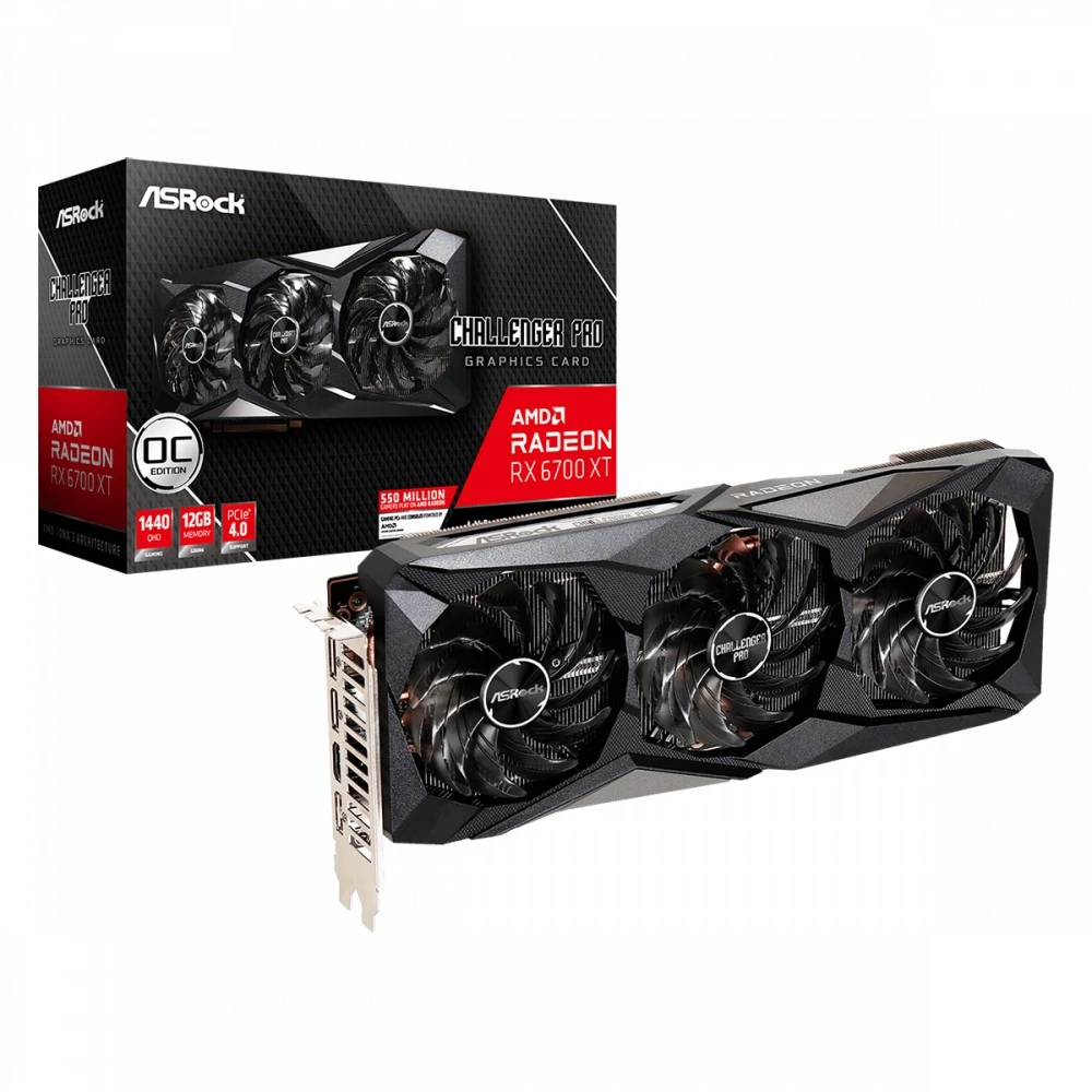 Видеокарта PCI-E 12Gb ASRock RX 6700 XT Challenger Pro OC, Radeon RX 6700XT — 5