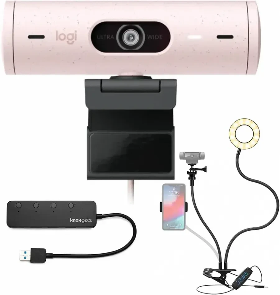 Веб-камера Logitech Brio 500, Full HD, 4x zoom — 4