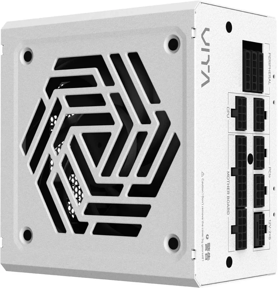 Блок питания FSP VITA-1000GM White, 1000W, 12cm, Modular, 80+ GOLD, Cybenetics GOLD, ATX3.1(PCIe5.1) — 5