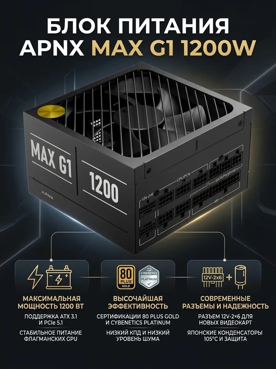 Блок питания APNX MAX G1 1200