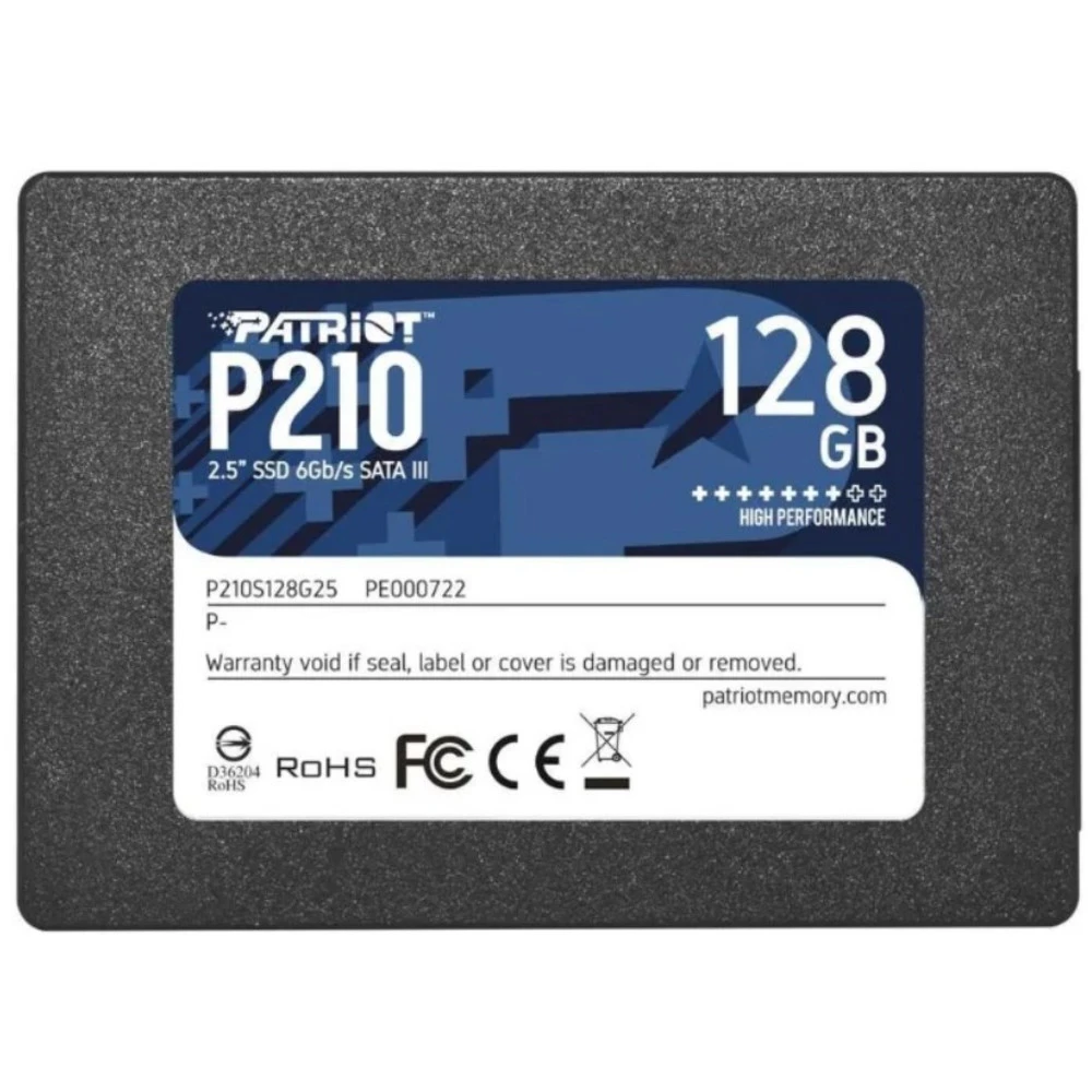 SSD Patriot P210S128G25, 128GB, SATA, 450/430 Мб/с — 3