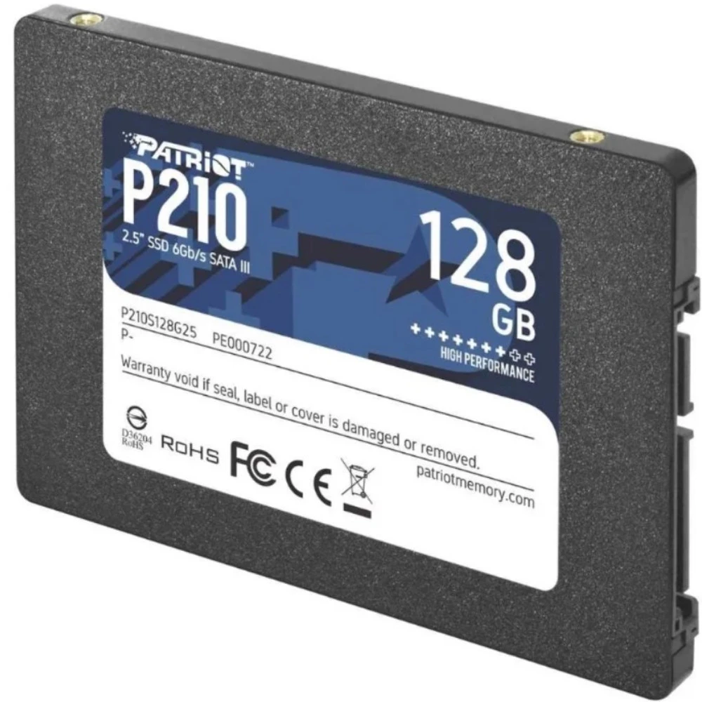 SSD Patriot P210S128G25, 128GB, SATA, 450/430 Мб/с — 5