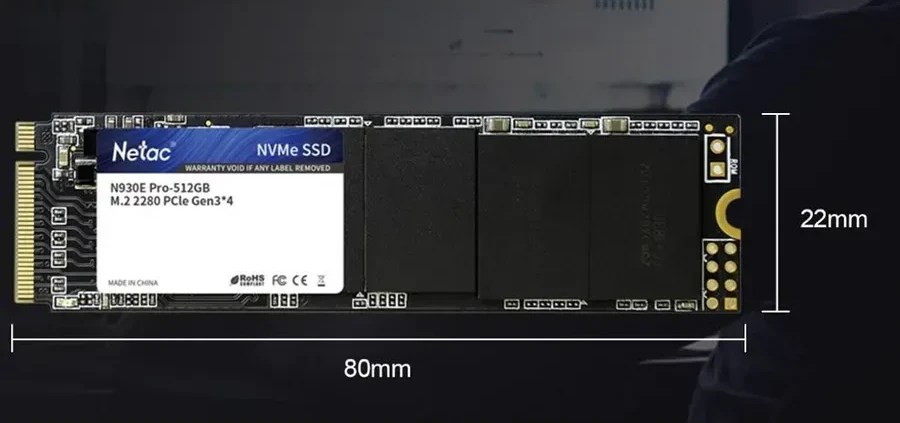 SSD накопитель SSD Netac N930E Pro, 256GB, M.2 NVMe PCIe 3.0 — 4