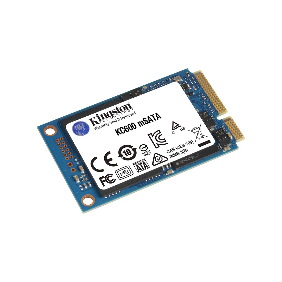 SSD Kingston KC600 256GB, mSATA, SATA III, 3D TLC, 550/500 МБ/с