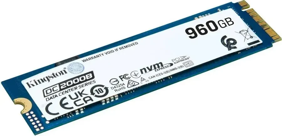 SSD Kingston DC2000B, 960GB, M.2 NVMe PCIe 4.0, 7000/1300 Мб/с