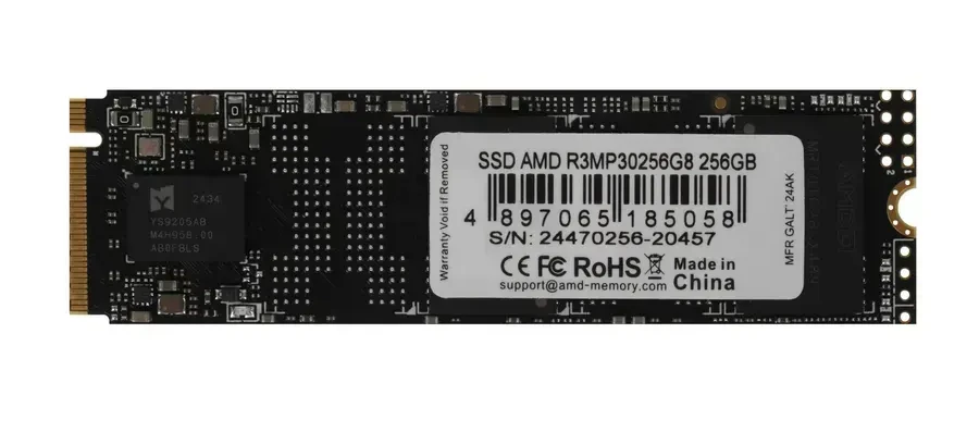 SSD накопитель SSD AMD RADEON R3 256GB M.2 NVMe PCIe 3.0