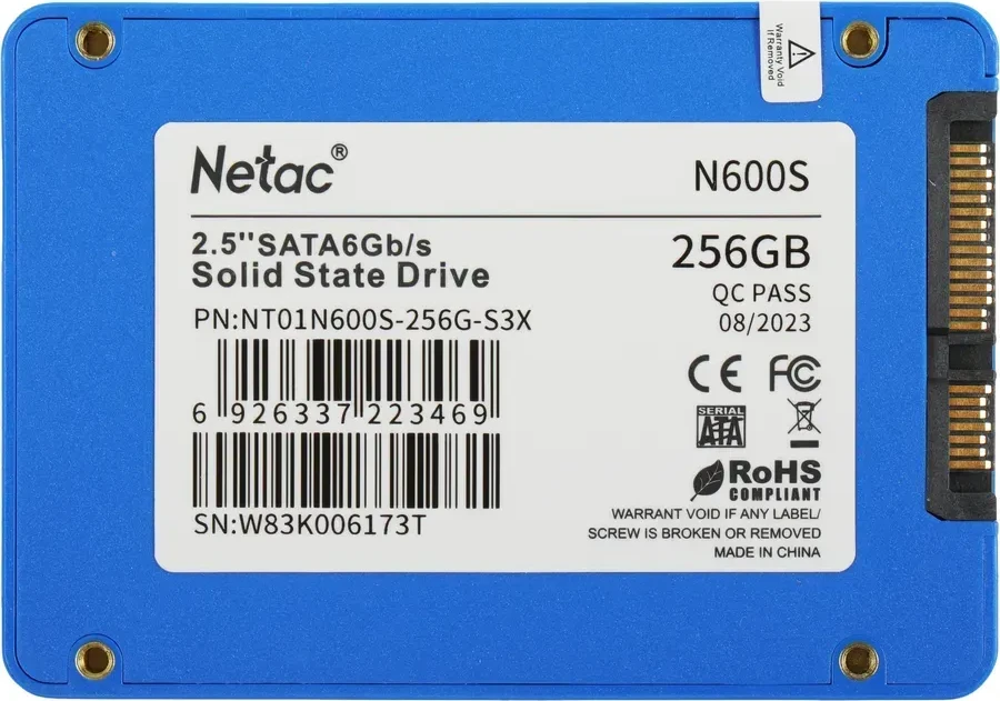 SSD накопитель SSD SATA 256GB Netac N600S — 2