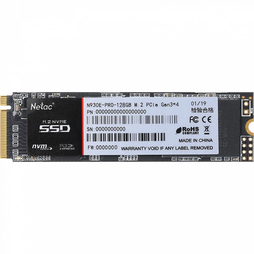 SSD-накопитель Netac N930E Pro, 128GB, M.2 NVMe, PCIe 3 — 3