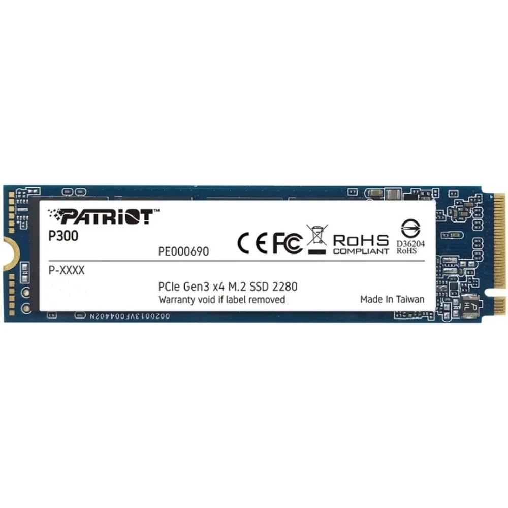 SSD-накопитель Patriot P300, 128GB, M.2 NVMe, PCIe 3 — 2