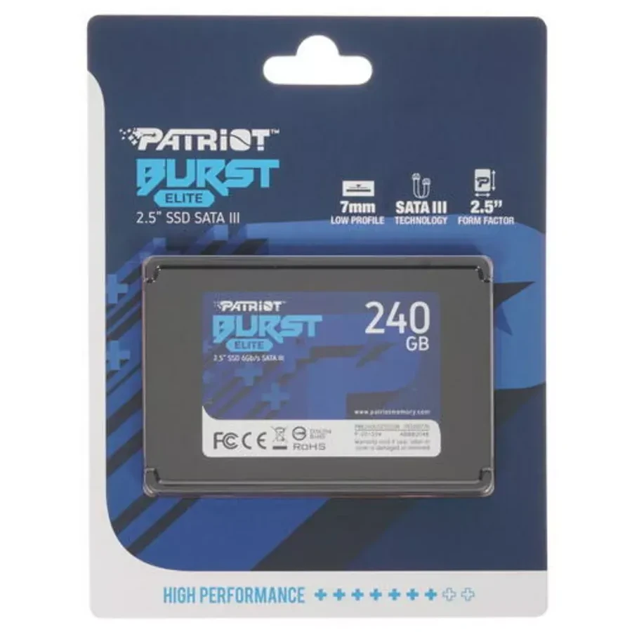 SSD-накопитель Patriot Burst Elite, 240GB, 2.5" SATA
