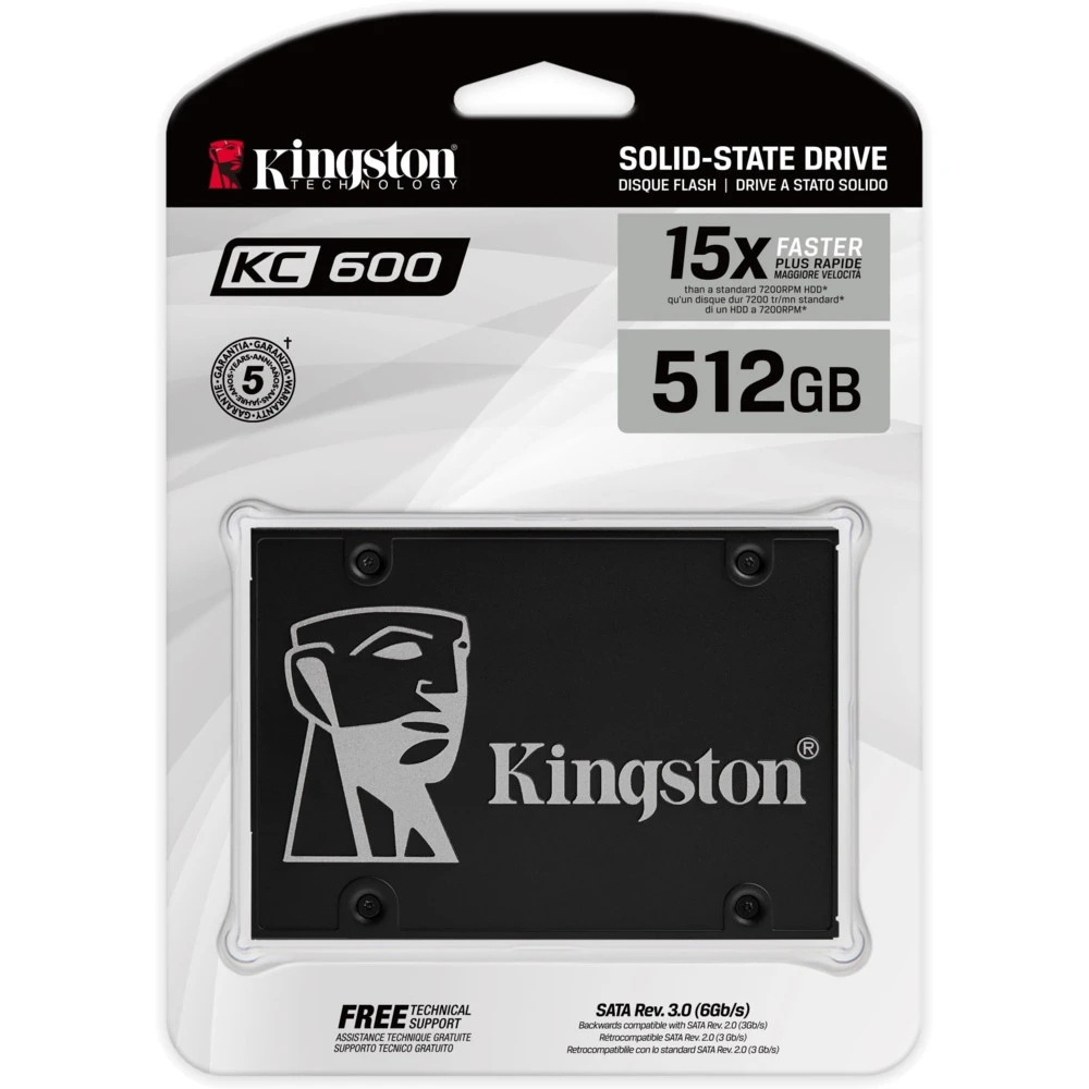SSD накопитель SSD Kingston KC600 512GB 2.5" SATA3 — 5