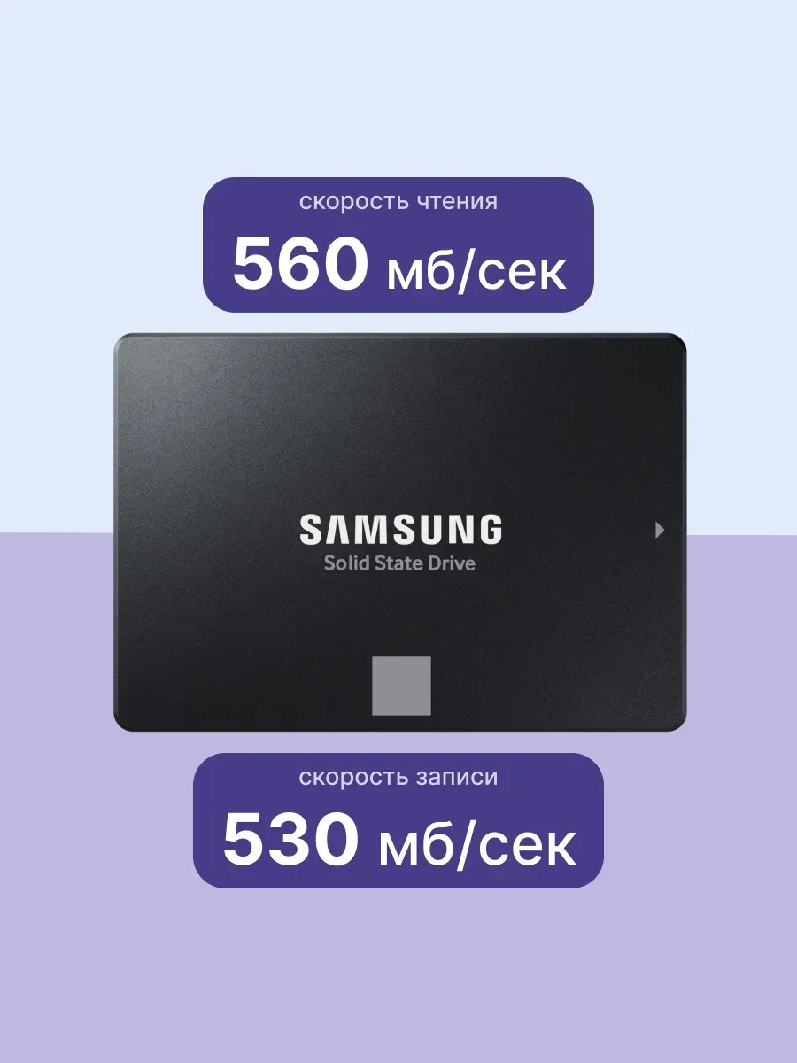 SSD накопитель SSD Samsung 870 EVO 2000GB, 2.5" SATA3, R560/W530MB/s — 3