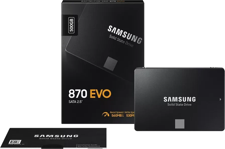 SSD накопитель SSD 500GB Samsung 870 EVO, 2.5" SATA, 560MB/s — 2